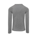 Grey Marl - Back - Premier Womens-Ladies Long John Roll Sleeve Tee