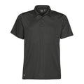 Carbon - Front - Stormtech Mens Eclipse H2X Dri Piqu Polo