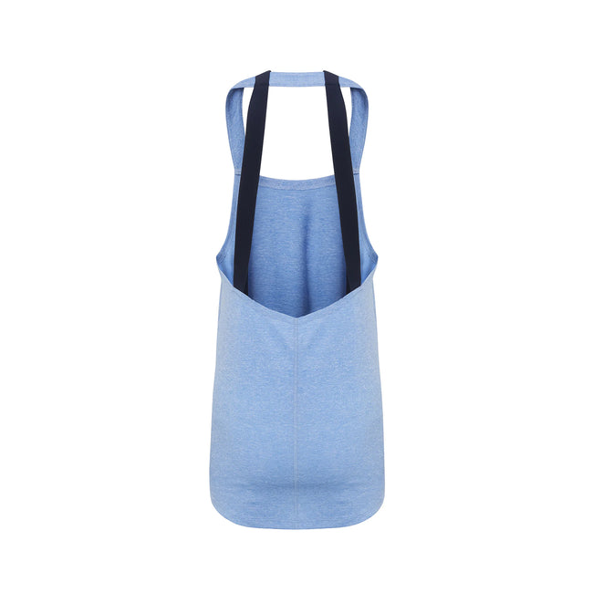 Cornflower Melange - Back - Tri Dri Womens-Ladies Double Strap Back Sleeveless Vest