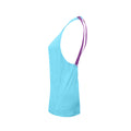 Turquoise Melange - Side - Tri Dri Womens-Ladies Double Strap Back Sleeveless Vest
