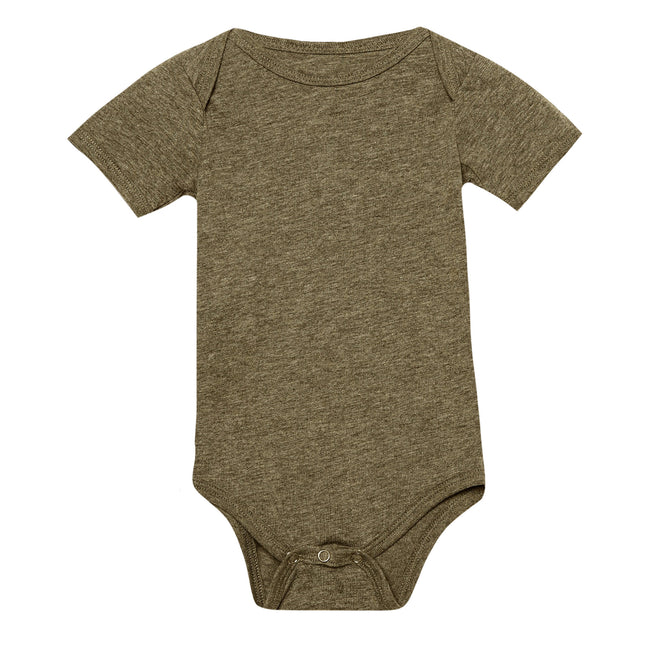 Olive Triblend - Front - Bella + Canvas Unisex Baby Triblend Short Sleeve Onesie