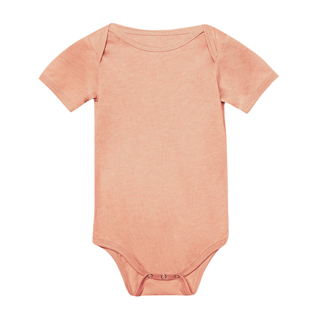 Peach Triblend - Front - Bella + Canvas Unisex Baby Triblend Short Sleeve Onesie