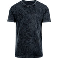 Dark Grey-White - Front - Build Your Brand Mens Acid Washed Tee