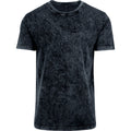 Dark Grey-White - Front - Build Your Brand Mens Acid Washed Tee