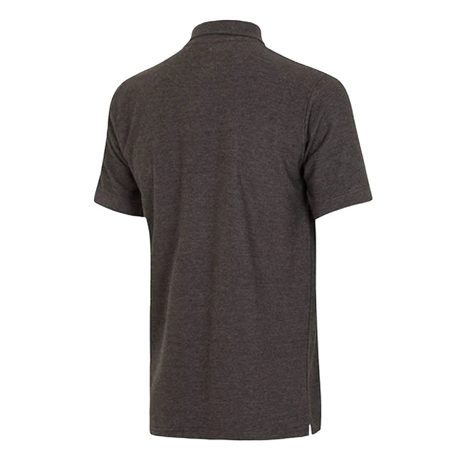 Charcoal - Back - Henbury Mens Short Sleeved 65-35 Pique Polo Shirt