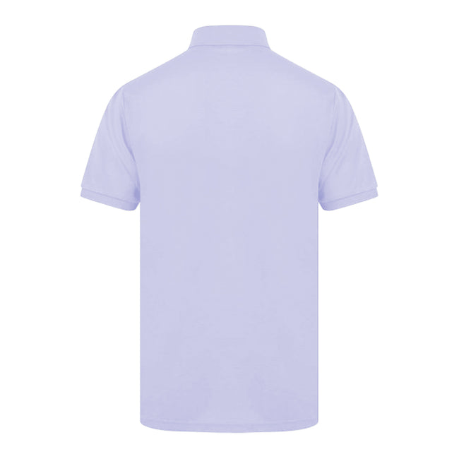 Lavender - Back - Henbury Mens Short Sleeved 65-35 Pique Polo Shirt