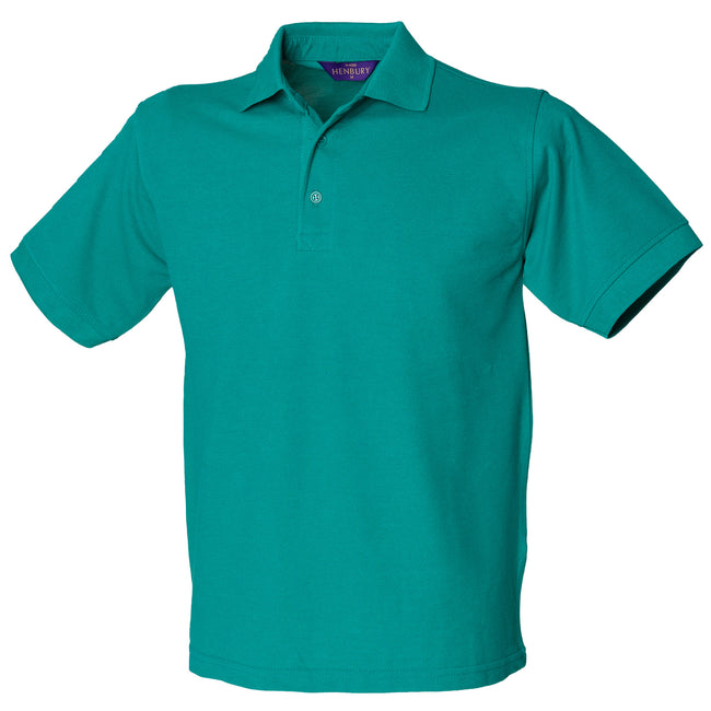 Jade - Front - Henbury Mens Short Sleeved 65-35 Pique Polo Shirt