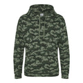 Green Camo - Front - AWDis Mens Camo Hoodie