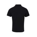 Black - Back - Premier Mens Coolchecker Plus Pique Polo With CoolPlus