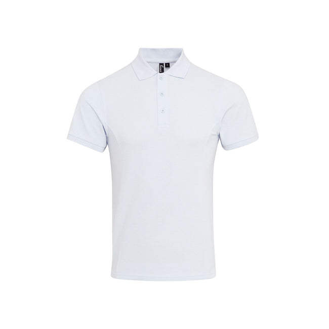 White - Front - Premier Mens Coolchecker Plus Pique Polo With CoolPlus