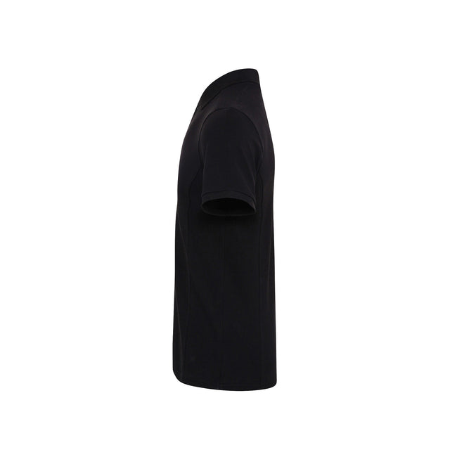 Black - Side - Premier Mens Coolchecker Plus Pique Polo With CoolPlus