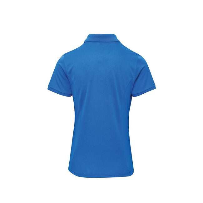 Sapphire - Back - Premier Womens-Ladies Coolchecker Plus Piqu Polo With CoolPlus