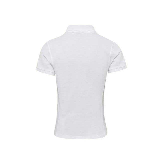 White - Back - Premier Womens-Ladies Coolchecker Plus Piqu Polo With CoolPlus