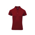 Burgundy - Front - Premier Womens-Ladies Coolchecker Plus Piqu Polo With CoolPlus