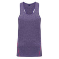 Purple Melange - Front - TriDri Womens-Ladies Laser Cut Sleeveless Vest