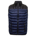 Navy-Black - Front - 2786 Mens Domain Sleeveless Two Tone Gilet