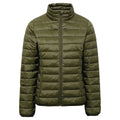 Olive - Front - 2786 Womens-Ladies Terrain Long Sleeves Padded Jacket