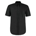 Black - Front - Kustom Kit Mens Workplace Short Sleeve Oxford Shirt