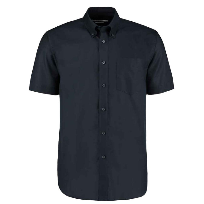 French Navy - Front - Kustom Kit Mens Workplace Short Sleeve Oxford Shirt