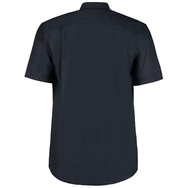 French Navy - Back - Kustom Kit Mens Workplace Short Sleeve Oxford Shirt