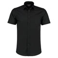 Black - Front - Kustom Kit Mens Poplin Short Sleeve Shirt