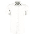 White - Front - Kustom Kit Mens Poplin Short Sleeve Shirt