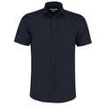 Dark Navy - Front - Kustom Kit Mens Poplin Short Sleeve Shirt