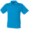 Sapphire Blue - Front - Henbury Mens Coolplus® Pique Polo Shirt