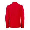 Red - Back - B&C Collection Mens Long Sleeve Polo Shirt