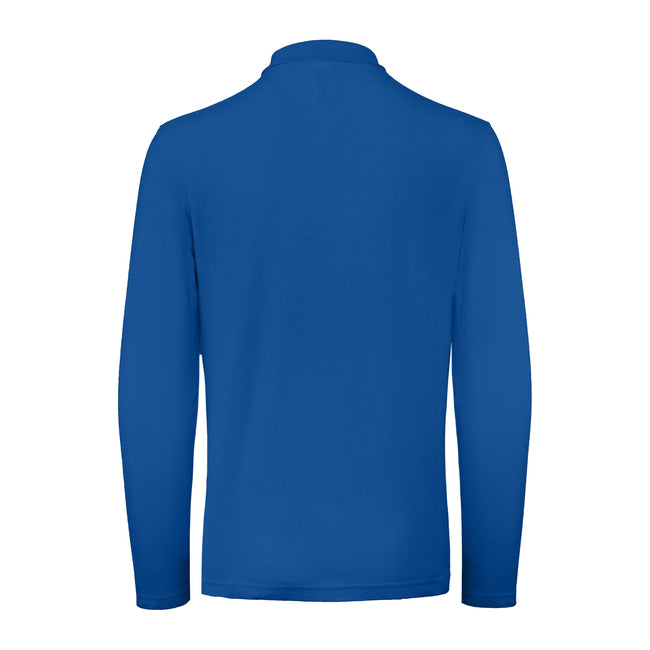 Royal Blue - Back - B&C Collection Mens Long Sleeve Polo Shirt