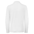 White - Back - B&C Collection Mens Long Sleeve Polo Shirt