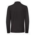 Black - Back - B&C Collection Mens Long Sleeve Polo Shirt