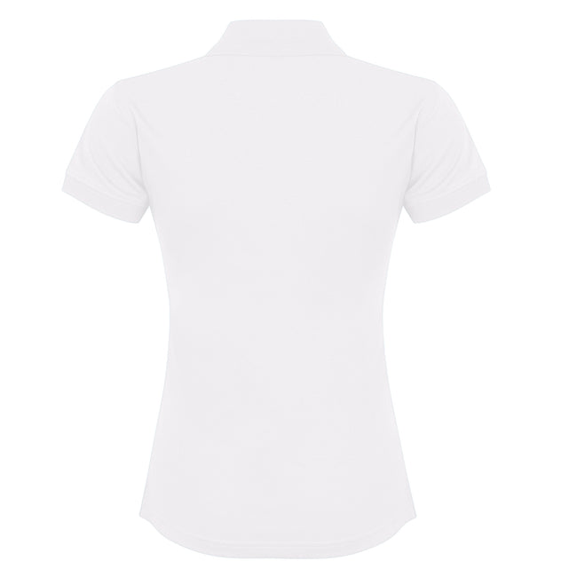 White - Back - Henbury Womens-Ladies Coolplus® Fitted Polo Shirt