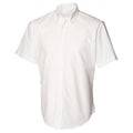 White - Front - Henbury Mens Short Sleeve Classic Oxford Work Shirt