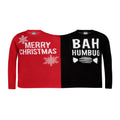 Red-Black - Front - Christmas Shop Twin Christmas Humbug Jumper