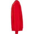 City Red - Lifestyle - Build Your Brand Mens Crew Neck Plain Sweatshirt