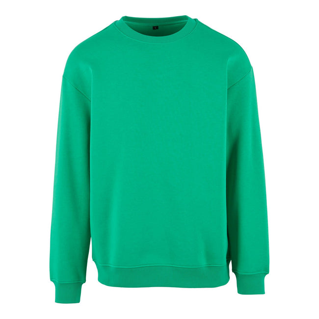 Grass Green - Front - Build Your Brand Mens Crew Neck Plain Sweatshirt