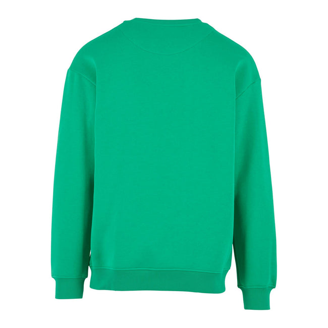 Grass Green - Back - Build Your Brand Mens Crew Neck Plain Sweatshirt