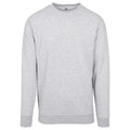 Grey - Front - Build Your Brand Mens Crew Neck Plain Sweatshirt