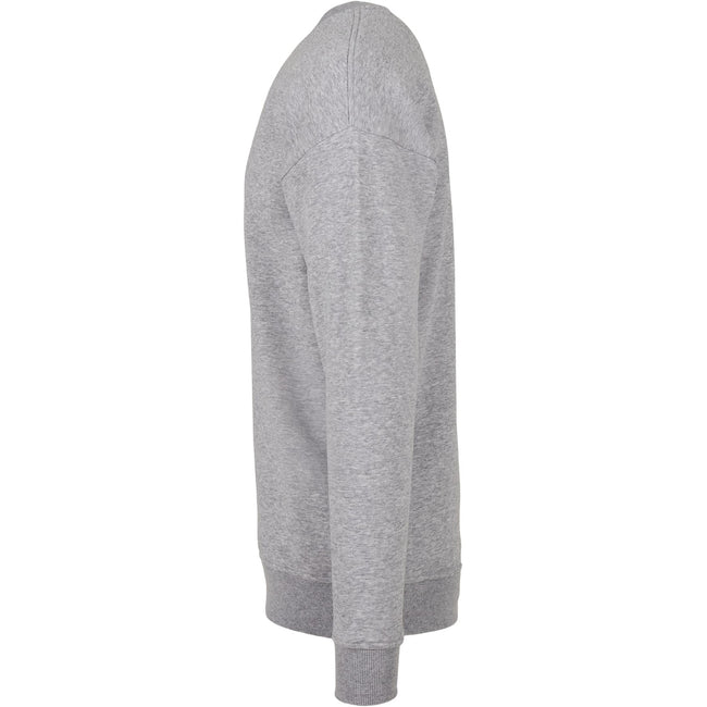 Grey - Lifestyle - Build Your Brand Mens Crew Neck Plain Sweatshirt