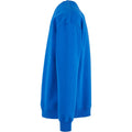 Intense Blue - Side - Build Your Brand Mens Crew Neck Plain Sweatshirt