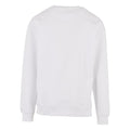White - Back - Build Your Brand Mens Crew Neck Plain Sweatshirt