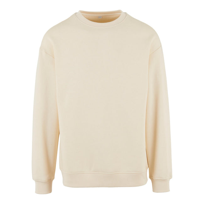 White Sand - Front - Build Your Brand Mens Crew Neck Plain Sweatshirt