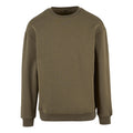 Olive - Front - Build Your Brand Mens Crew Neck Plain Sweatshirt