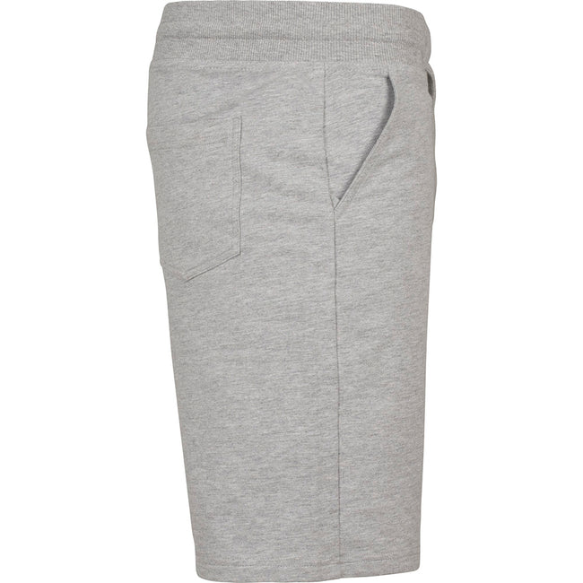 Heather Grey - Side - Build Your Brand Mens Terry Shorts