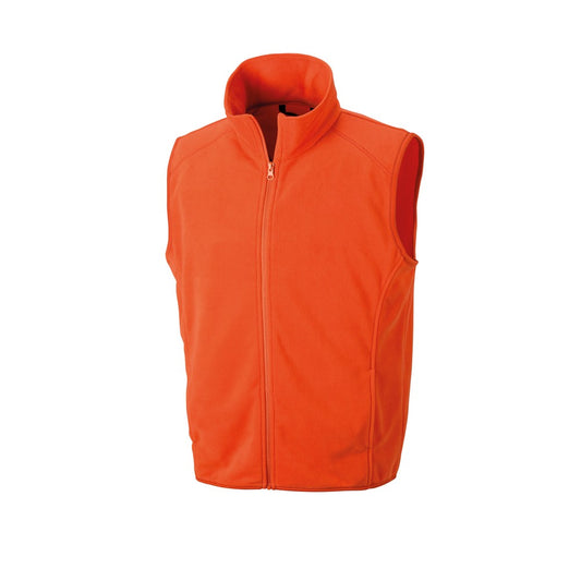 Orange - Front - Result Core Adults Unisex Microfleece Gilet