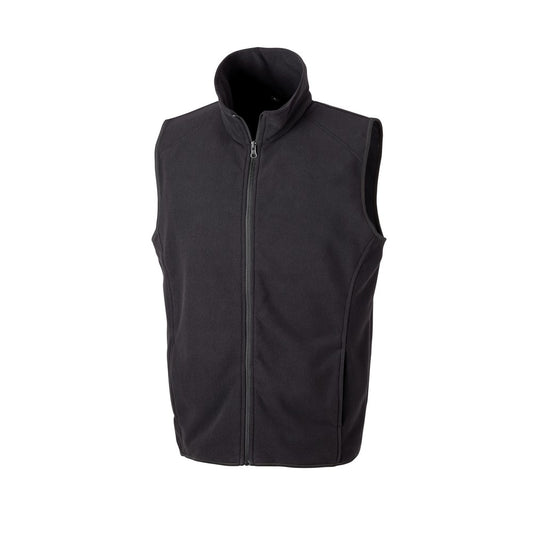 Black - Front - Result Core Adults Unisex Microfleece Gilet