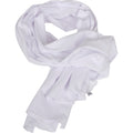 White - Front - Build Your Brand Adults Unisex Jersey Scarf