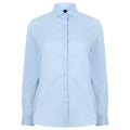 Light Blue - Front - Henbury Womens-Ladies Long Sleeve Stretch Shirt