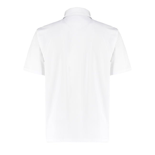 White - Back - Kustom Kit Mens Cooltex Plus Pique Polo
